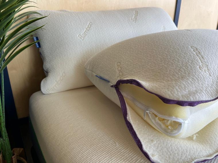 Oreiller ajustable Bleu.eco - Onyx - Flocons 100% Latex Talalay