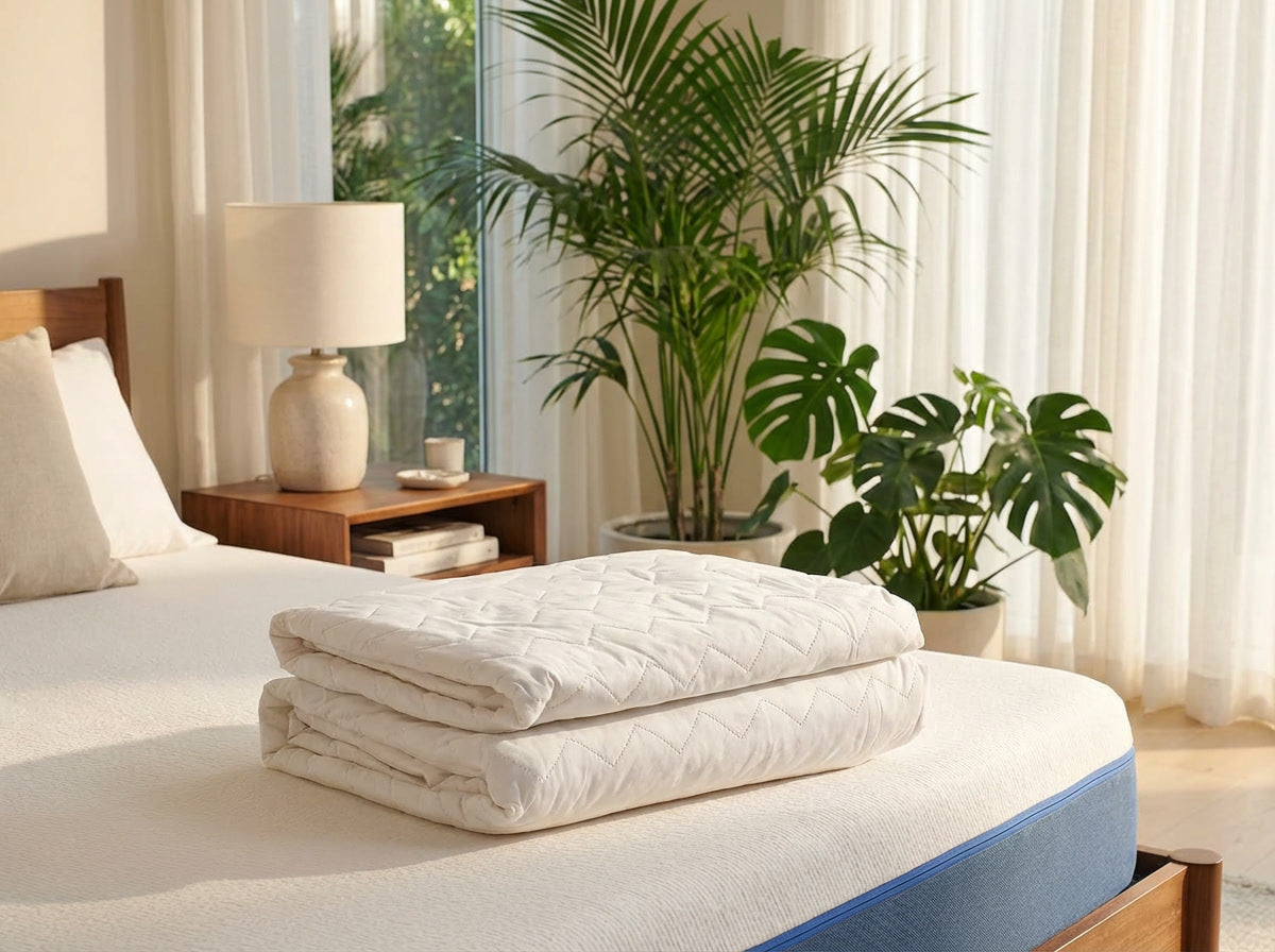 Protège Matelas Imperméable Bleu.eco - Coton 100% naturel